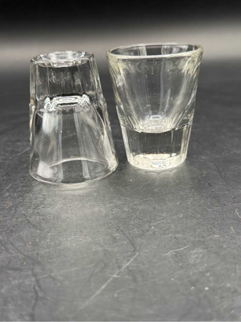 Vintage Libby Weighted Bottom Shot Glass Set - Clear Glass